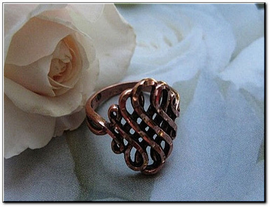 Solid Copper Celtic Band Ring #039 - Available in sizes 5, 6, 7, 10 and 11